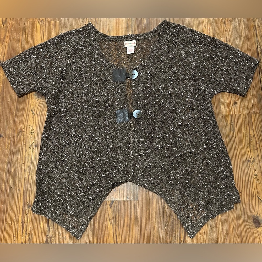 Beautiful Toffee Apple Multicolored Brown Knit Cardigan size XXXL